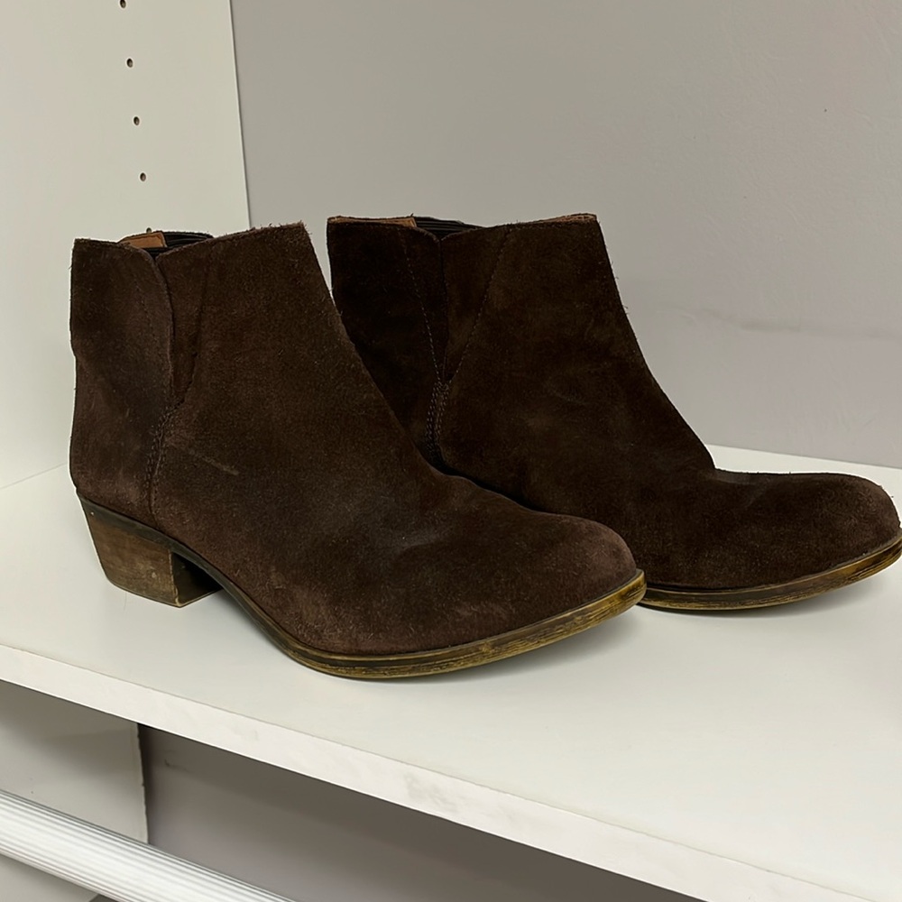 Lucky Brand brown suede boots